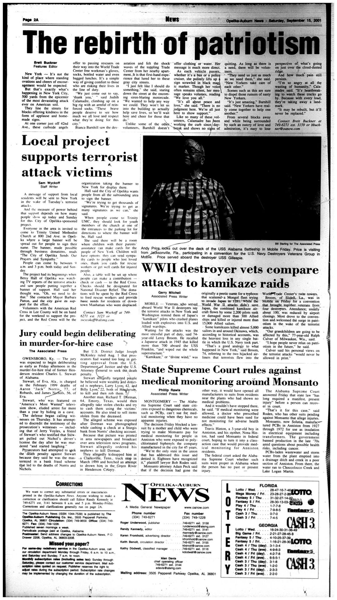 Saturday, Sept. 15, 2001